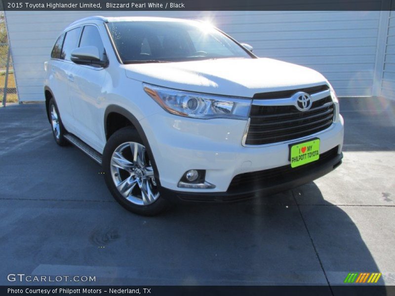 Blizzard Pearl White / Black 2015 Toyota Highlander Limited