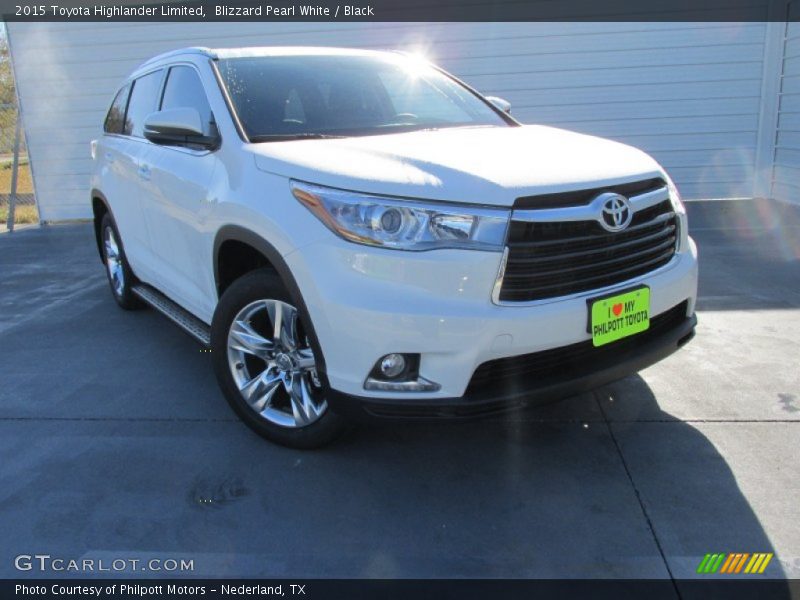 Blizzard Pearl White / Black 2015 Toyota Highlander Limited