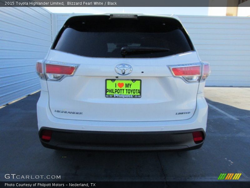 Blizzard Pearl White / Black 2015 Toyota Highlander Limited