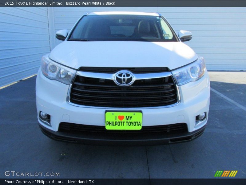 Blizzard Pearl White / Black 2015 Toyota Highlander Limited
