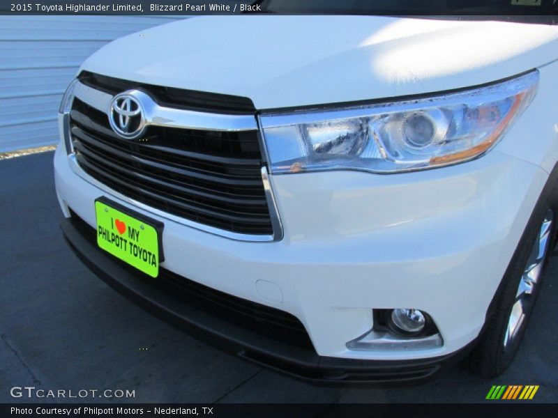 Blizzard Pearl White / Black 2015 Toyota Highlander Limited