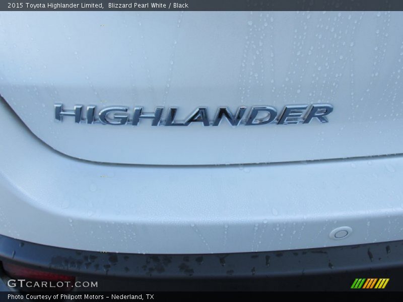 Blizzard Pearl White / Black 2015 Toyota Highlander Limited