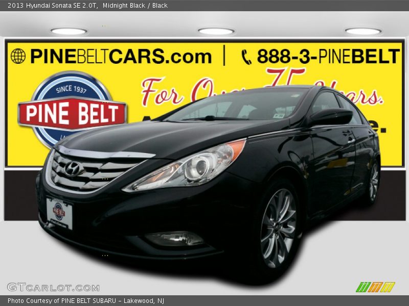 Midnight Black / Black 2013 Hyundai Sonata SE 2.0T
