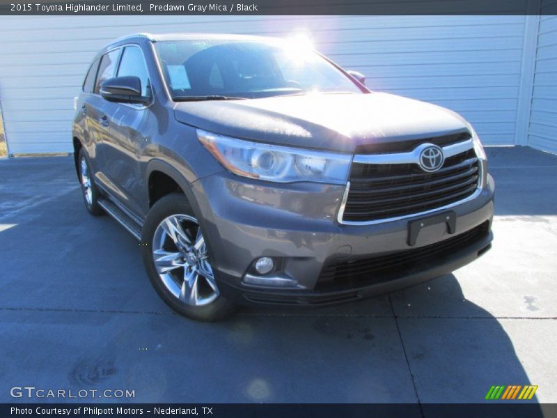 Predawn Gray Mica / Black 2015 Toyota Highlander Limited