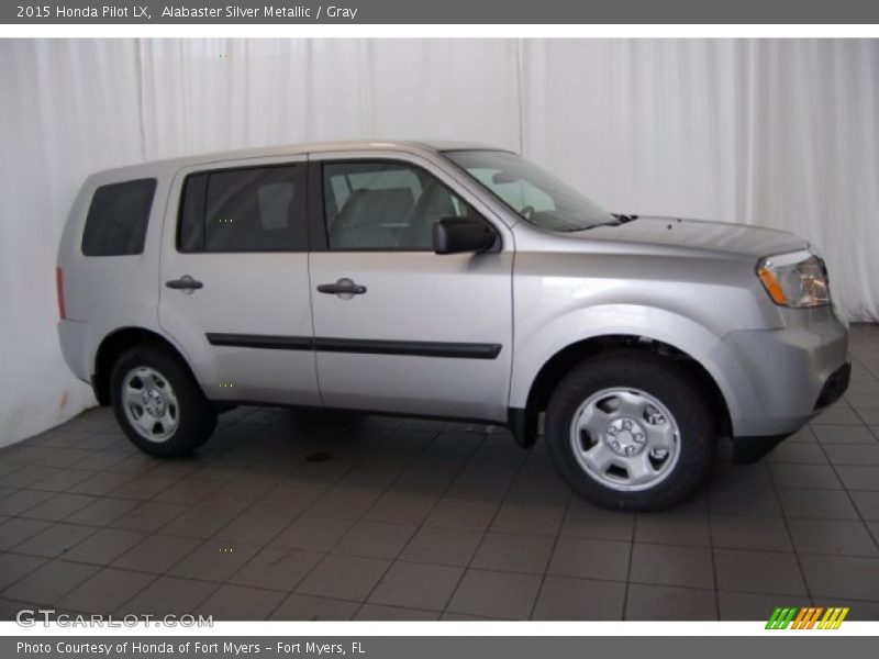 Alabaster Silver Metallic / Gray 2015 Honda Pilot LX