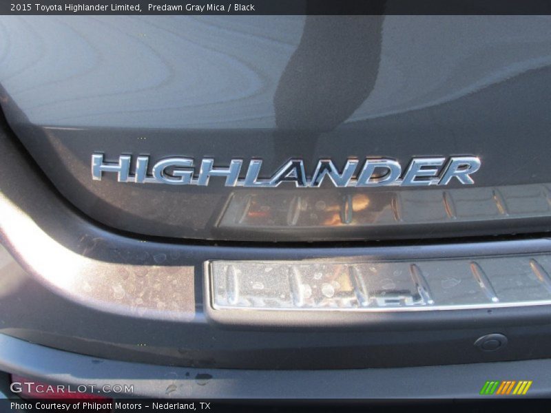 Predawn Gray Mica / Black 2015 Toyota Highlander Limited