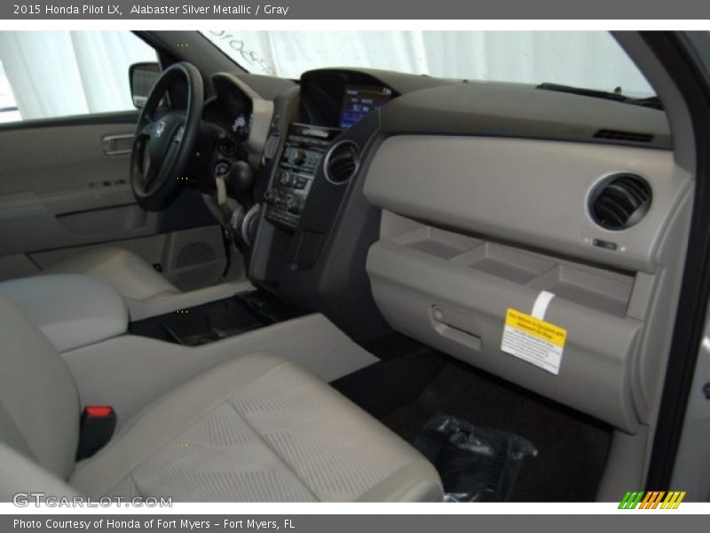 Alabaster Silver Metallic / Gray 2015 Honda Pilot LX