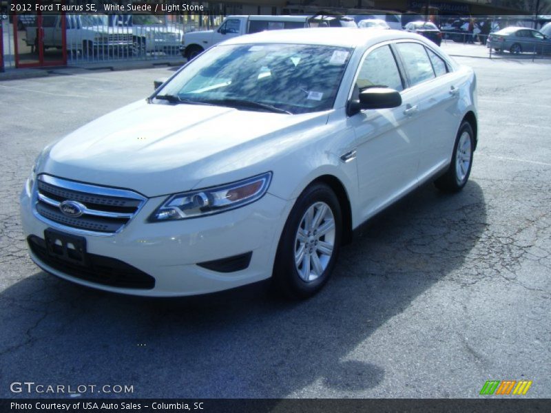 White Suede / Light Stone 2012 Ford Taurus SE