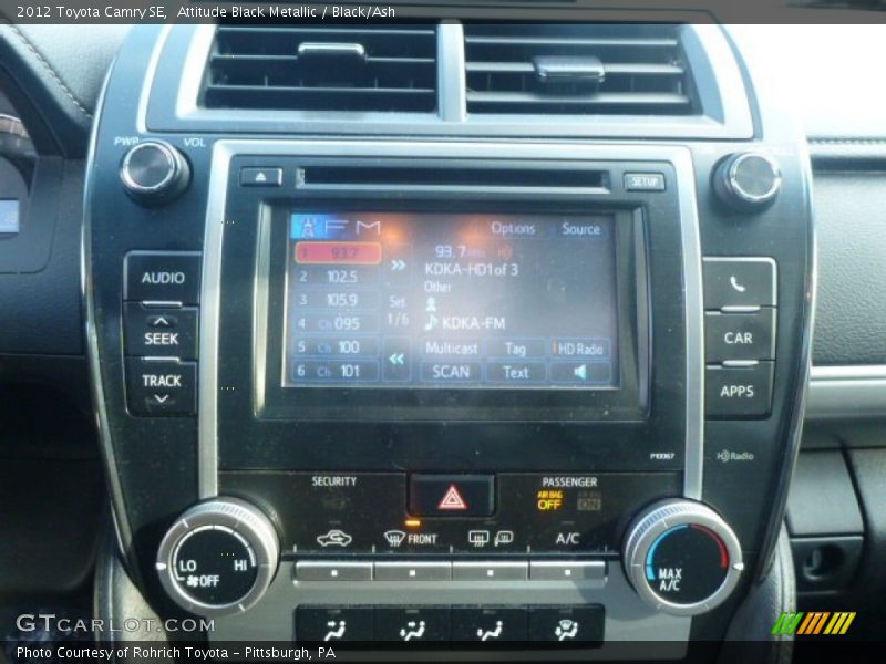 Attitude Black Metallic / Black/Ash 2012 Toyota Camry SE
