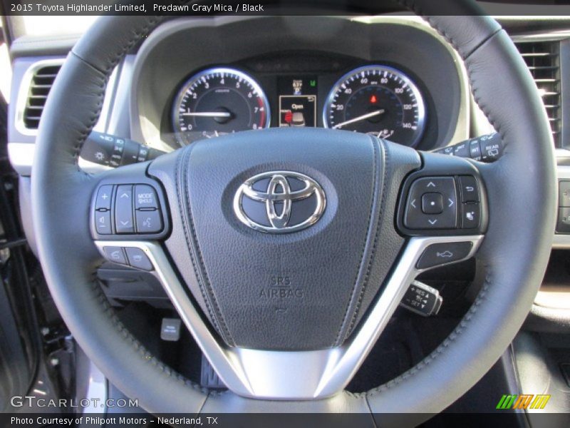 Predawn Gray Mica / Black 2015 Toyota Highlander Limited