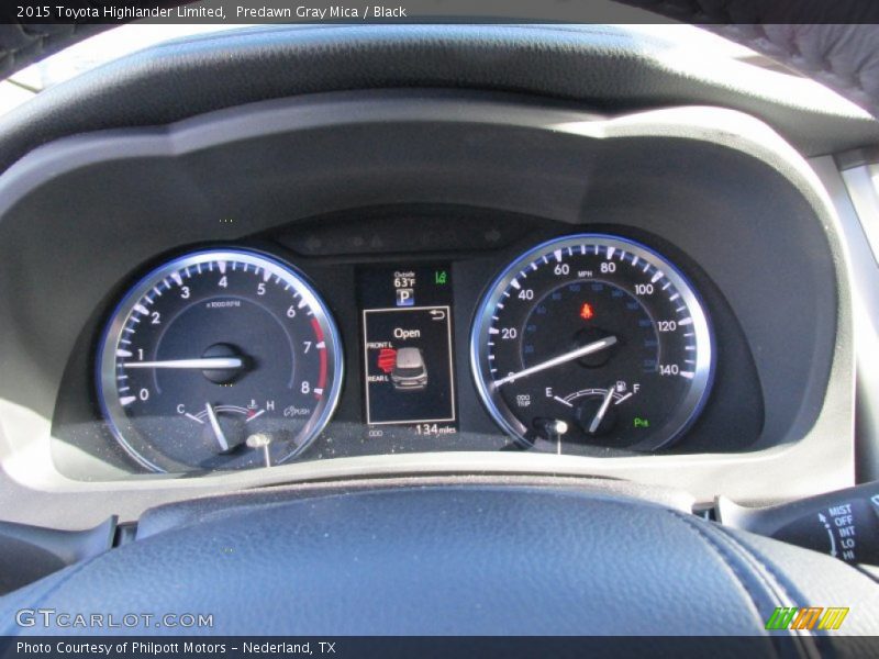 Predawn Gray Mica / Black 2015 Toyota Highlander Limited