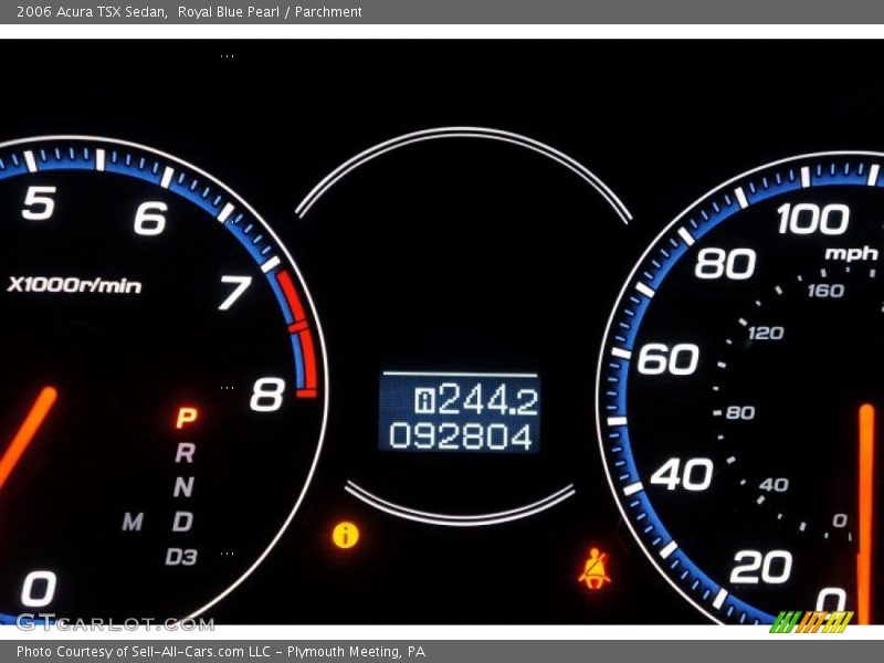 Royal Blue Pearl / Parchment 2006 Acura TSX Sedan