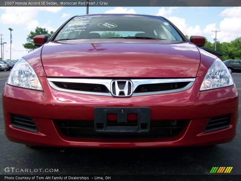 Moroccan Red Pearl / Gray 2007 Honda Accord SE Sedan