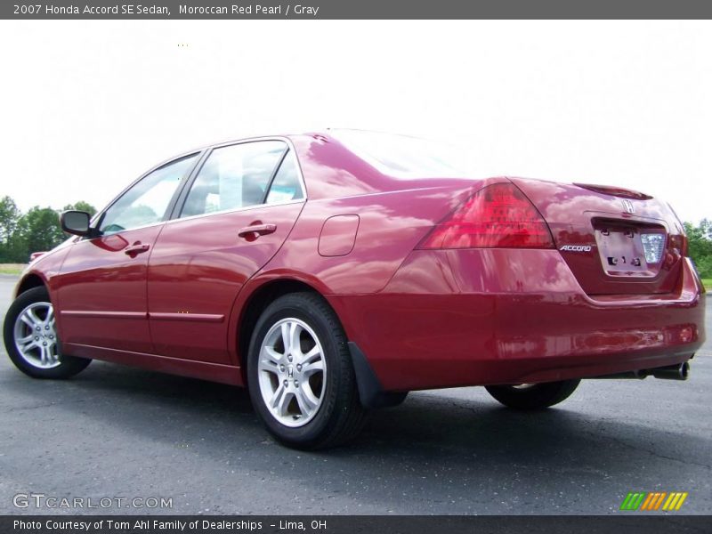 Moroccan Red Pearl / Gray 2007 Honda Accord SE Sedan