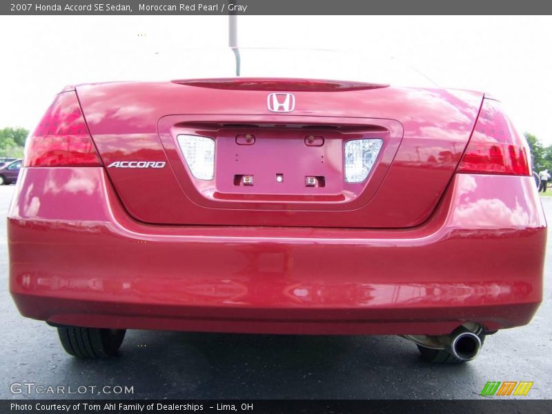 Moroccan Red Pearl / Gray 2007 Honda Accord SE Sedan