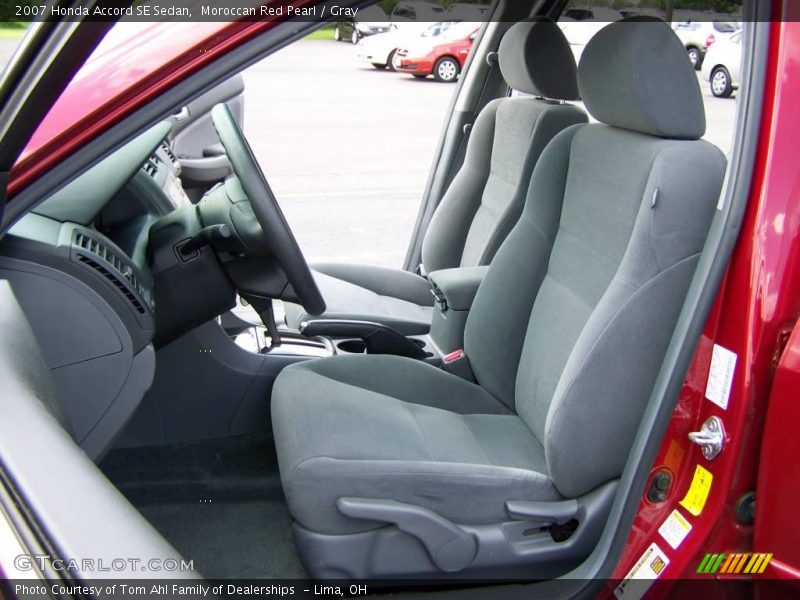 Moroccan Red Pearl / Gray 2007 Honda Accord SE Sedan