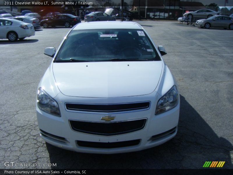 Summit White / Titanium 2011 Chevrolet Malibu LT