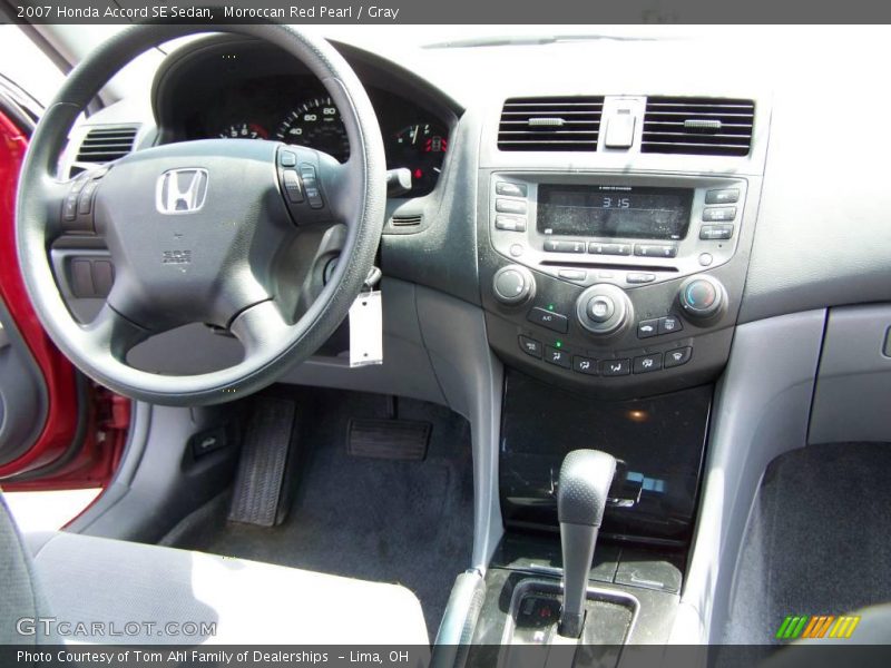 Moroccan Red Pearl / Gray 2007 Honda Accord SE Sedan