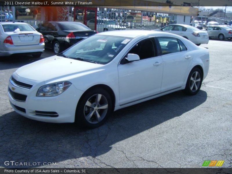 Summit White / Titanium 2011 Chevrolet Malibu LT