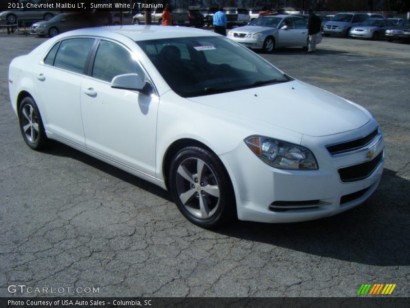 Summit White / Titanium 2011 Chevrolet Malibu LT
