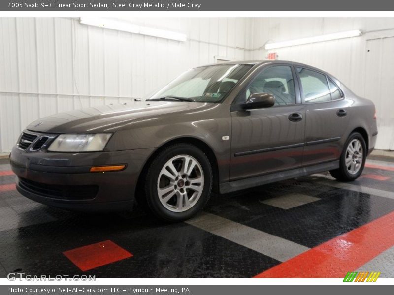 Steel Gray Metallic / Slate Gray 2005 Saab 9-3 Linear Sport Sedan