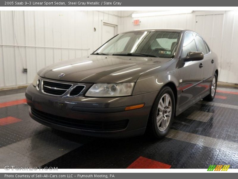 Steel Gray Metallic / Slate Gray 2005 Saab 9-3 Linear Sport Sedan