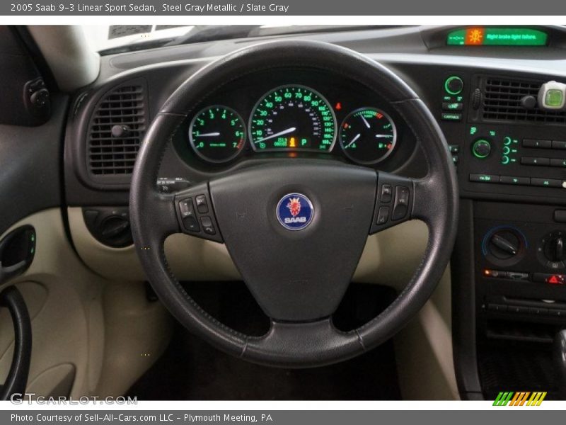Steel Gray Metallic / Slate Gray 2005 Saab 9-3 Linear Sport Sedan