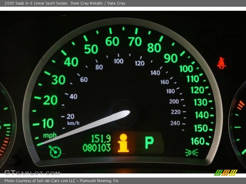 Steel Gray Metallic / Slate Gray 2005 Saab 9-3 Linear Sport Sedan