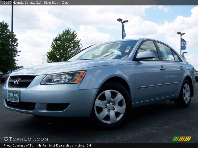 Silver Blue / Gray 2007 Hyundai Sonata GLS
