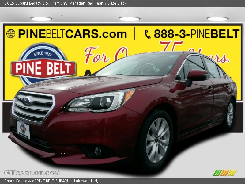 Venetian Red Pearl / Slate Black 2015 Subaru Legacy 2.5i Premium