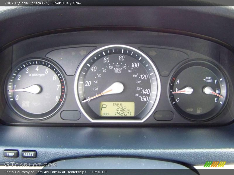 Silver Blue / Gray 2007 Hyundai Sonata GLS