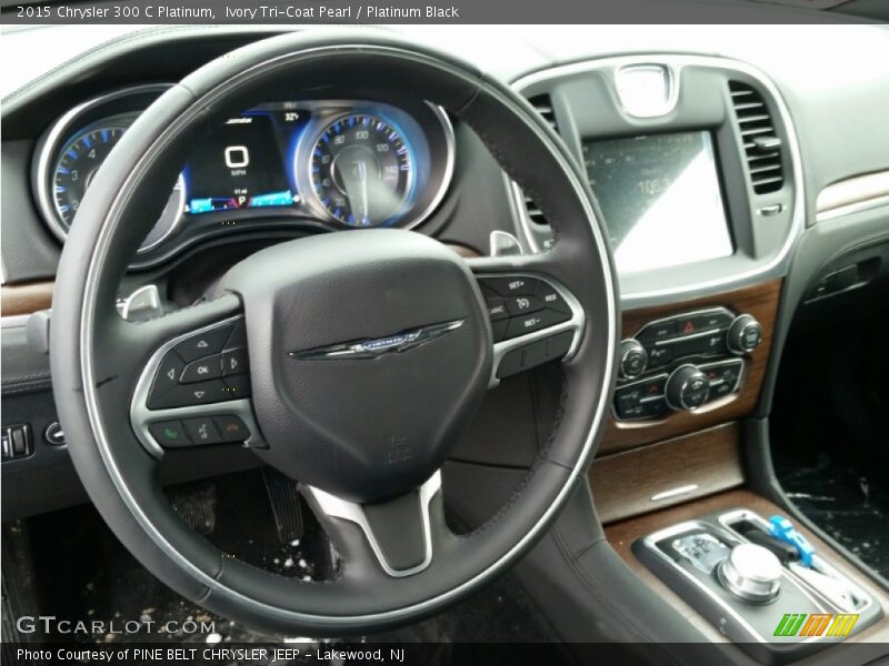 Ivory Tri-Coat Pearl / Platinum Black 2015 Chrysler 300 C Platinum