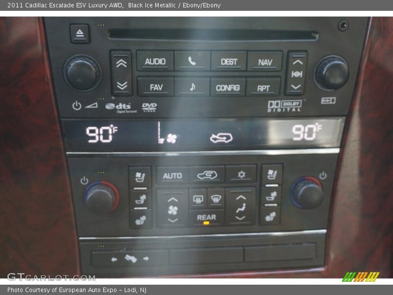 Black Ice Metallic / Ebony/Ebony 2011 Cadillac Escalade ESV Luxury AWD