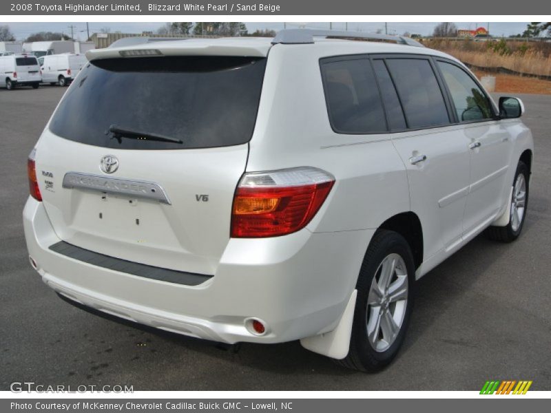 Blizzard White Pearl / Sand Beige 2008 Toyota Highlander Limited