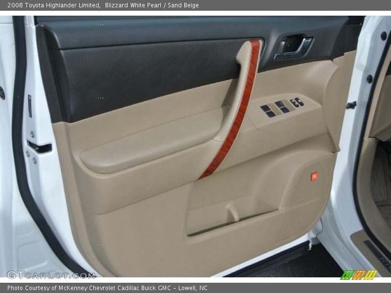 Blizzard White Pearl / Sand Beige 2008 Toyota Highlander Limited