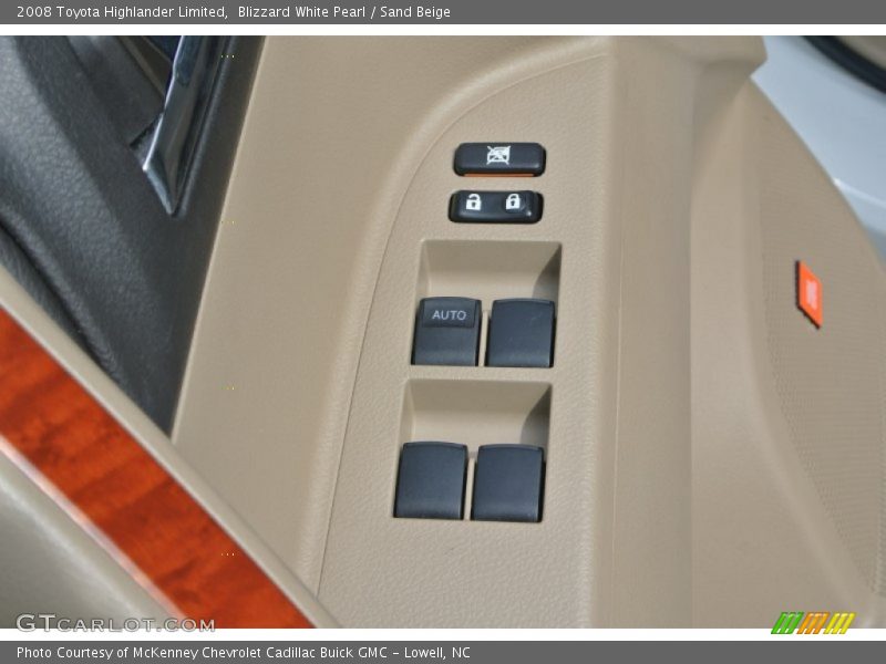 Blizzard White Pearl / Sand Beige 2008 Toyota Highlander Limited