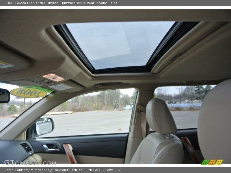 Blizzard White Pearl / Sand Beige 2008 Toyota Highlander Limited
