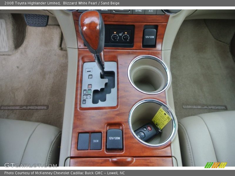 Blizzard White Pearl / Sand Beige 2008 Toyota Highlander Limited