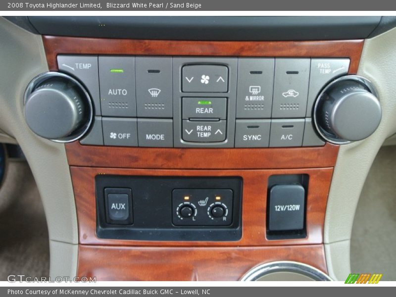 Blizzard White Pearl / Sand Beige 2008 Toyota Highlander Limited