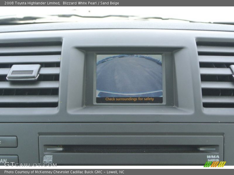 Blizzard White Pearl / Sand Beige 2008 Toyota Highlander Limited