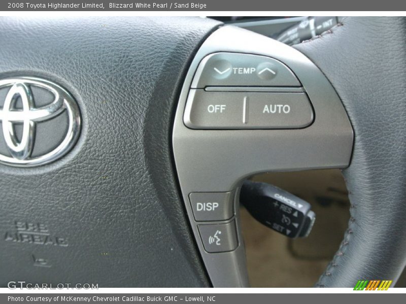 Blizzard White Pearl / Sand Beige 2008 Toyota Highlander Limited