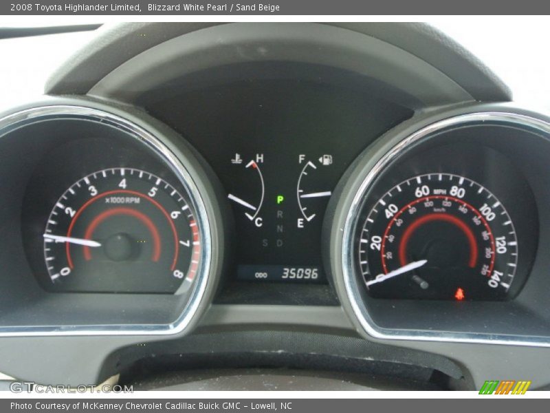 Blizzard White Pearl / Sand Beige 2008 Toyota Highlander Limited