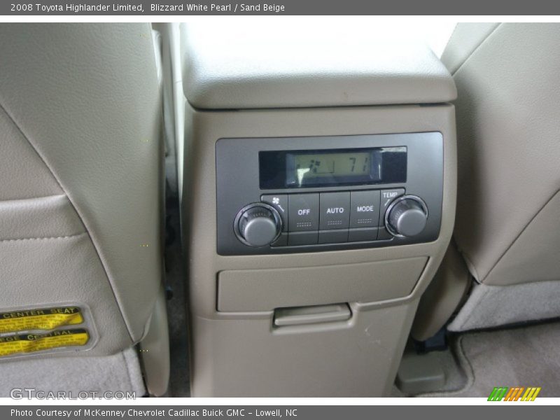 Blizzard White Pearl / Sand Beige 2008 Toyota Highlander Limited