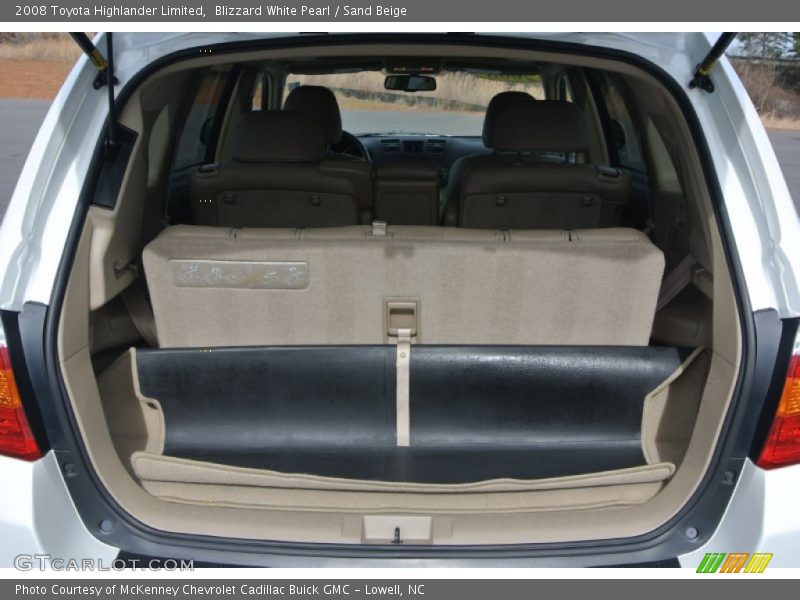 Blizzard White Pearl / Sand Beige 2008 Toyota Highlander Limited