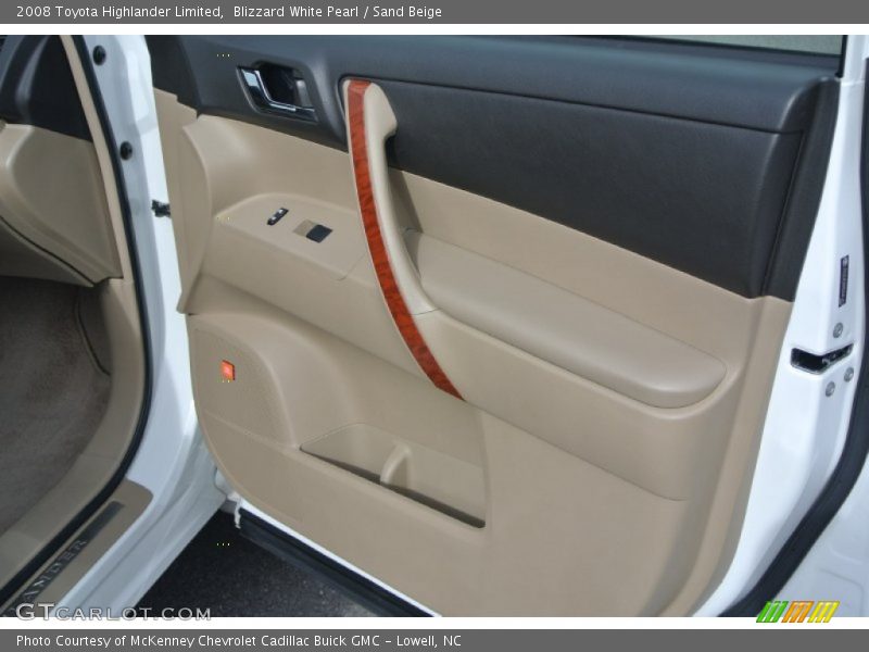 Blizzard White Pearl / Sand Beige 2008 Toyota Highlander Limited