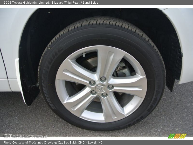 Blizzard White Pearl / Sand Beige 2008 Toyota Highlander Limited