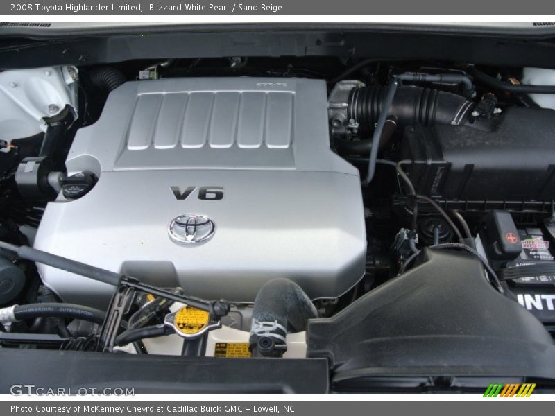 Blizzard White Pearl / Sand Beige 2008 Toyota Highlander Limited