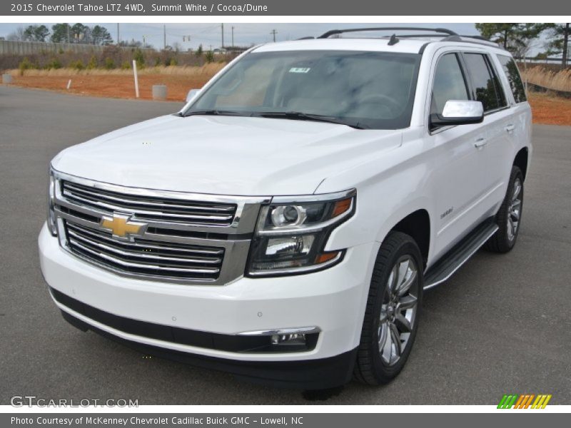 Summit White / Cocoa/Dune 2015 Chevrolet Tahoe LTZ 4WD
