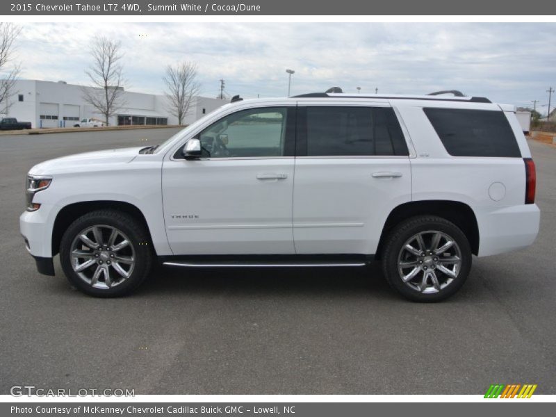 Summit White / Cocoa/Dune 2015 Chevrolet Tahoe LTZ 4WD