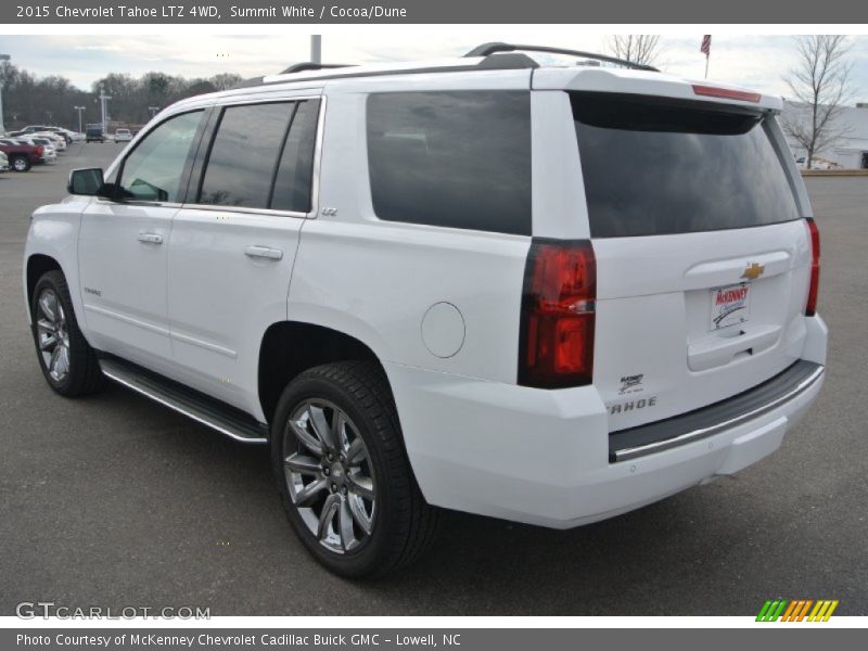 Summit White / Cocoa/Dune 2015 Chevrolet Tahoe LTZ 4WD